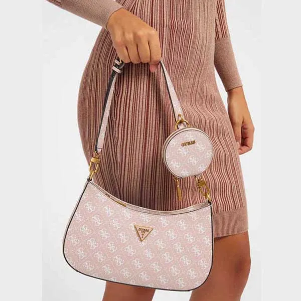 Túi Đeo Vai Guess Shoulder Bag For Women Màu Hồng - Túi xách - Vua Hàng Hiệu