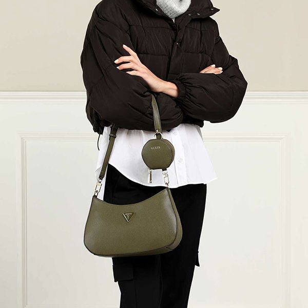 Túi Đeo Vai Guess Shoulder Bag For Women Màu Xanh Green - 4