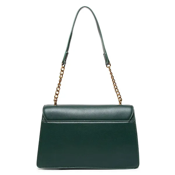 Túi Đeo Vai Love Moschino Shoulder Bag Woman Leather With Foulard Màu Xanh Lá