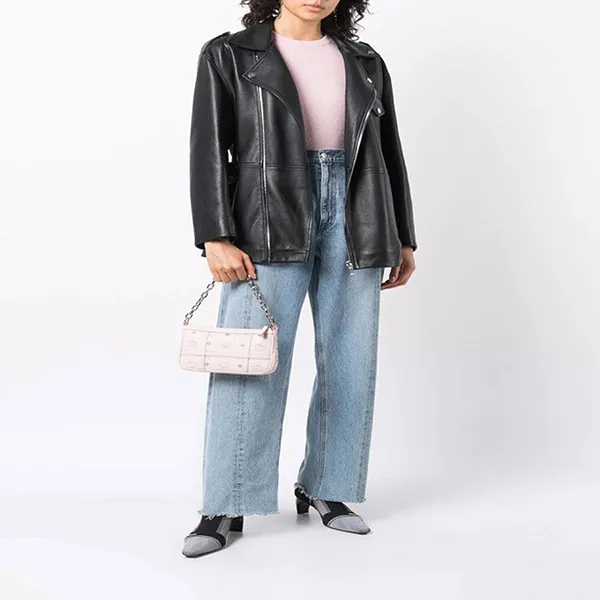 Túi Đeo Vai MCM Powder Pink Visetos Aren Shoulder Bag MWSBAER01QH001 Màu Hồng