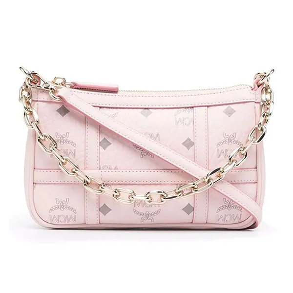 Túi Đeo Vai MCM Powder Pink Visetos Aren Shoulder Bag MWSBAER01QH001 Màu Hồng