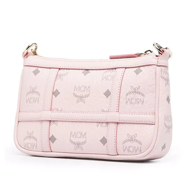 Túi Đeo Vai MCM Powder Pink Visetos Aren Shoulder Bag MWSBAER01QH001 Màu Hồng