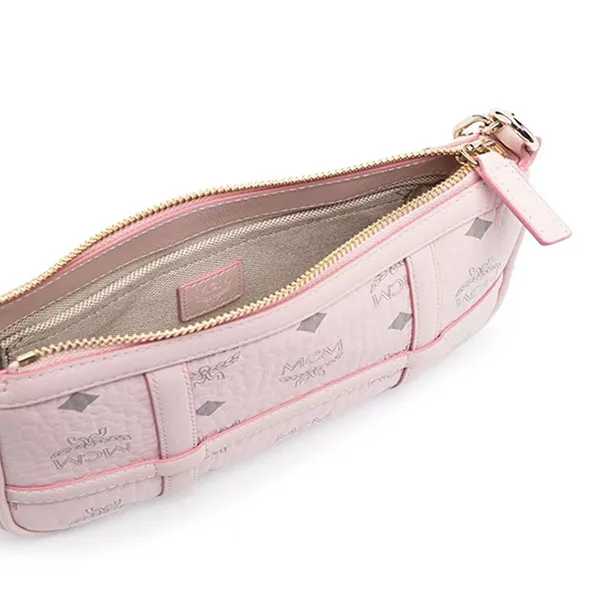 Túi Đeo Vai MCM Powder Pink Visetos Aren Shoulder Bag MWSBAER01QH001 Màu Hồng