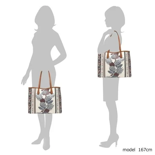 Túi Tote Tory Burch Kerrington Small Zip Tote In Purple Wonderland Vine Phối Màu - Túi xách - Vua Hàng Hiệu