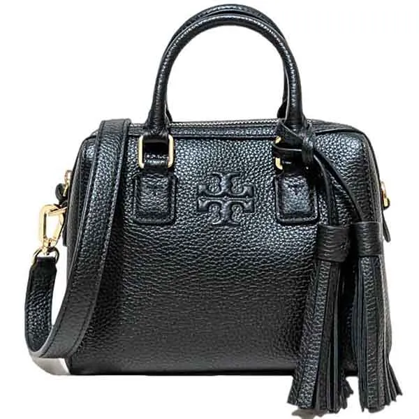Túi Xách Tory Burch Women's 87899 Thea Black Fabric Mini Wallet With Gold Hardware Black Màu Đen
