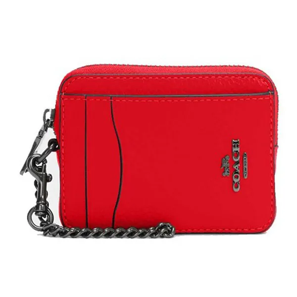 Ví Nữ Coach Zip Card Case C6303 Màu Đỏ - Túi xách - Vua Hàng Hiệu