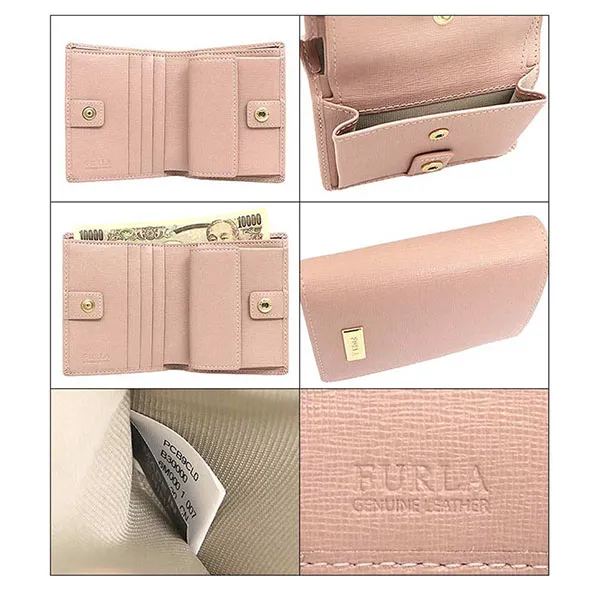 Ví Furla Wallet-Classic S BI-Fold Saffiano Màu Hồng Moonstone - Túi xách - Vua Hàng Hiệu