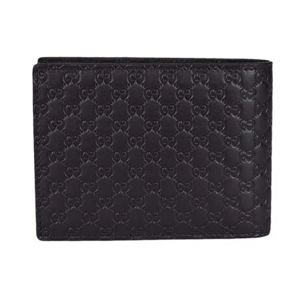 Ví Gucci Men's Micro GG Guccissima Large Leather Bifold Wallet Màu Đen - Túi xách - Vua Hàng Hiệu