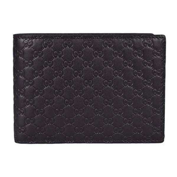 Ví Gucci Men's Micro GG Guccissima Large Leather Bifold Wallet Màu Đen - Túi xách - Vua Hàng Hiệu
