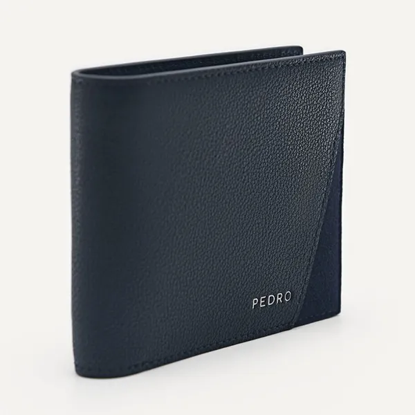 Ví Nam Pedro Leather Bi-Fold Flip Wallet Navy PM4-15940235 Màu Xanh Navy
