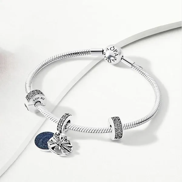 Vòng Đeo Tay Pandora Mix Hạt Vòng Charm Màu Bạc - Trang sức - Vua Hàng Hiệu