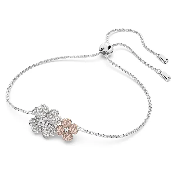Vòng Đeo Tay Swarovski Latisha Bracelet Flower, Multicolored, Rhodium Plated 5636590 Màu Bạc/Vàng Hồng