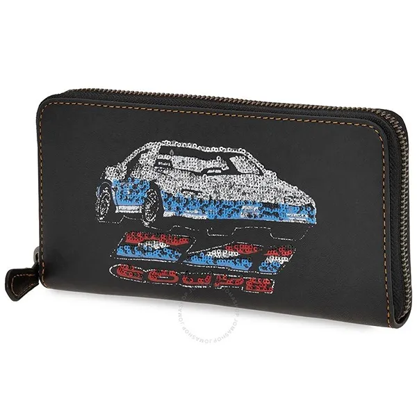 Ví Cầm Tay Coach Ladies Zip Around Wallet 1941 Black Co Car Acc Zip Màu Đen