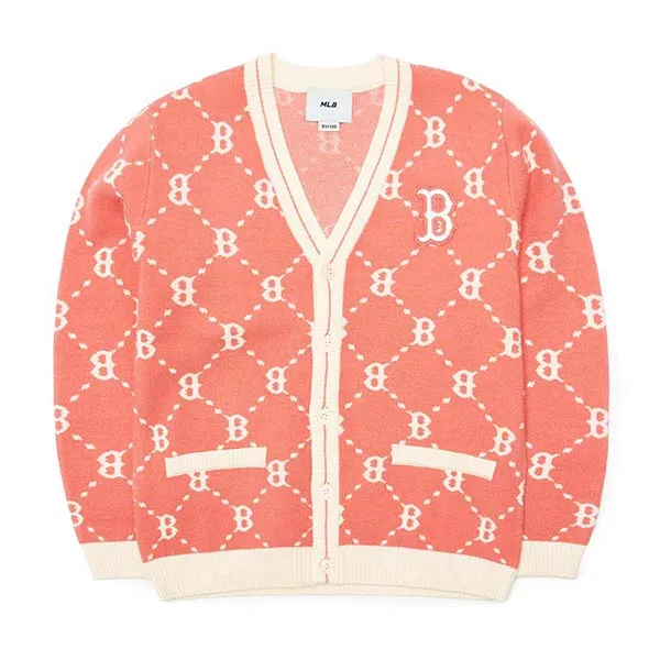 Áo Cardigan Trẻ Em MLB Monogram Boston Red Sox 7AKCM0124-43COS Màu Hồng Cam