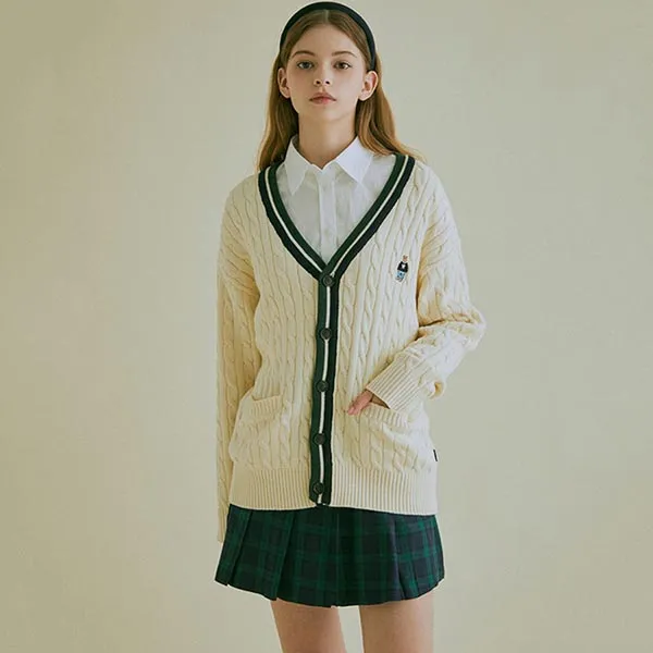 Áo Cardigan WHOAU Steve Tilden / WHCKC4832U Màu Trắng Ngà Size M