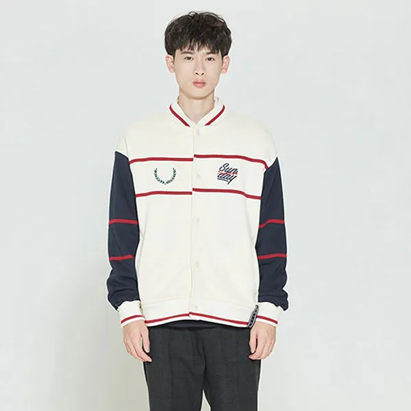 Áo Cardigan Romantic Crown Sunday Syndrome Baseball Cotton Cardigan Màu Trắng Kem - Thời trang - Vua Hàng Hiệu