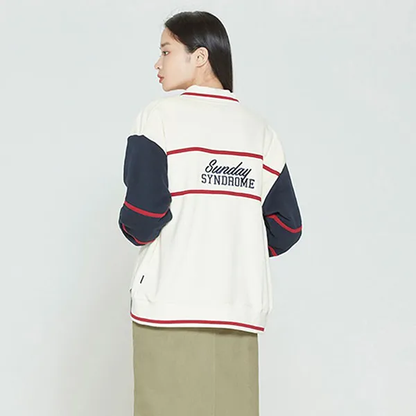 Áo Cardigan Romantic Crown Sunday Syndrome Baseball Cotton Cardigan Màu Trắng Kem - Thời trang - Vua Hàng Hiệu