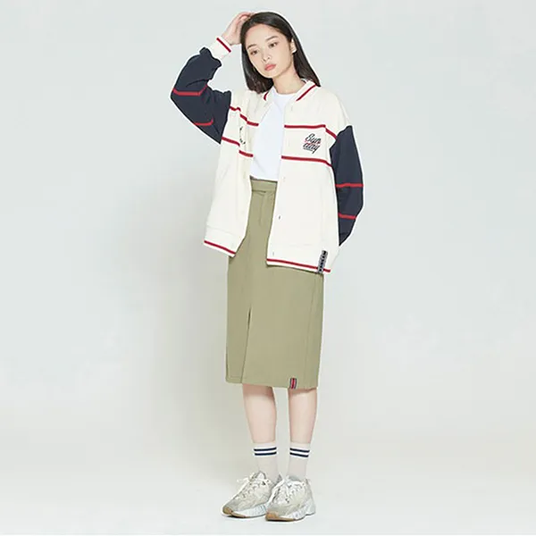 Áo Cardigan Romantic Crown Sunday Syndrome Baseball Cotton Cardigan Màu Trắng Kem - Thời trang - Vua Hàng Hiệu