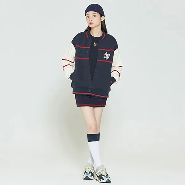 Áo Cardigan Romantic Crown Sunday Syndrome Baseball Cotton Màu Xanh Navy - Thời trang - Vua Hàng Hiệu