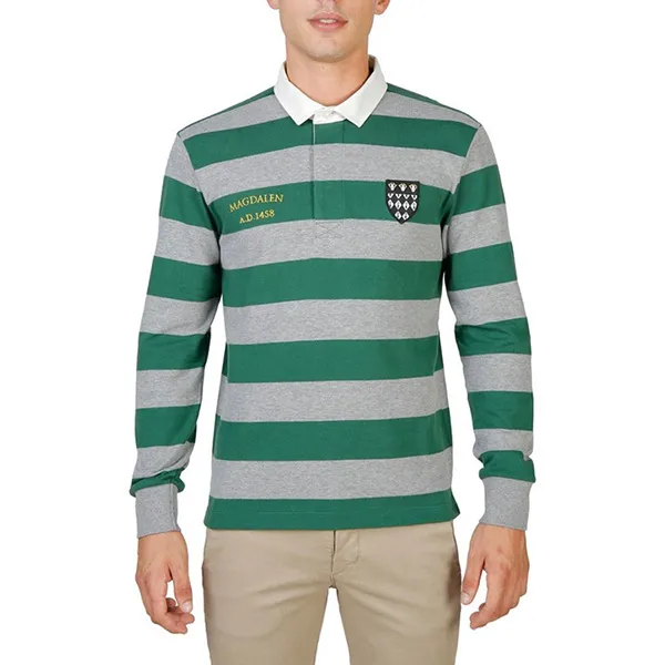 Áo Dài Tay Nam Oxford University MAGDALEN-RUGBY-ML-GREEN Màu Xanh Xám Size M