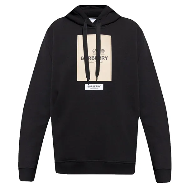 Áo Hoodie Burberry Logo Label Black 8057100 Màu Đen Size S - Thời trang - Vua Hàng Hiệu