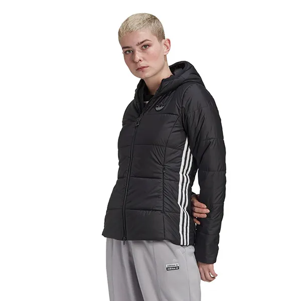 Áo Khoác Adidas Originals Women Slim Jacket Weather Proof Striped Collared Black GD2507 Màu Đen Size S