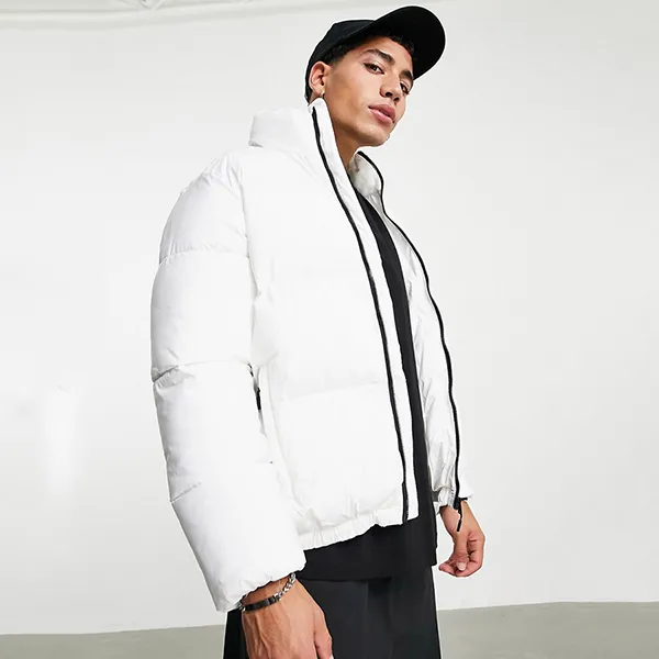 Áo Khoác Bershka Puffer Jacket In White Màu Trắng Size M - Thời trang - Vua Hàng Hiệu