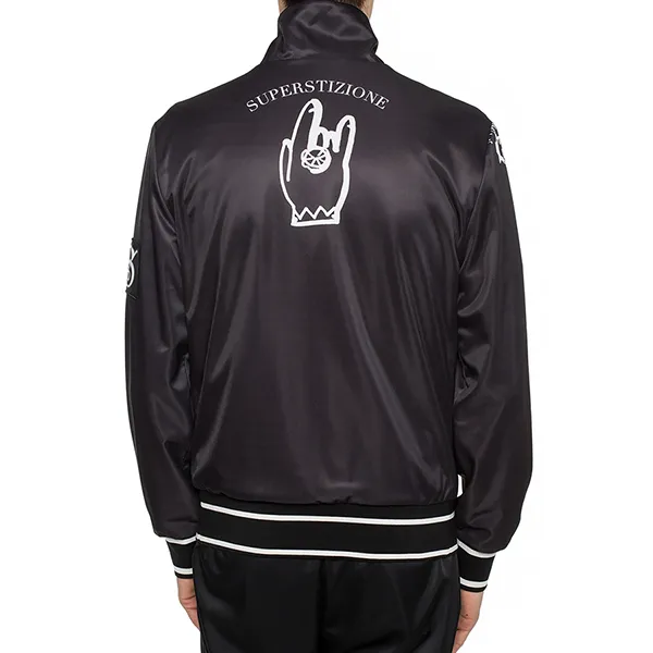 Áo Khoác Dolce & Gabbana D&G Crown Logo Printed G9NE1Z G7RXP N0000 Màu Đen