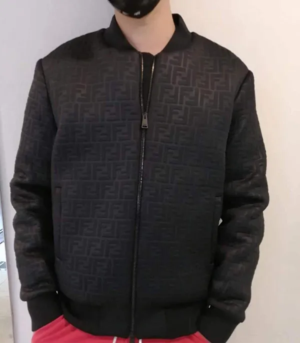 Áo Khoác Fendi Ff-Embossed Bomber Jacket Mens Màu Đen Xám Size 50 - Thời trang - Vua Hàng Hiệu