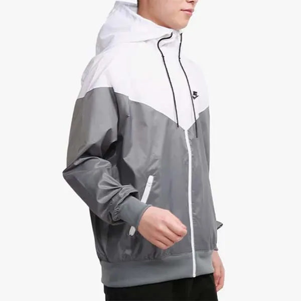 Áo Khoác Nike Sportswear Windrunner Sports Training Hooded Woven Jacket Gray White DA0002-084 Màu Xám Trắng Size S