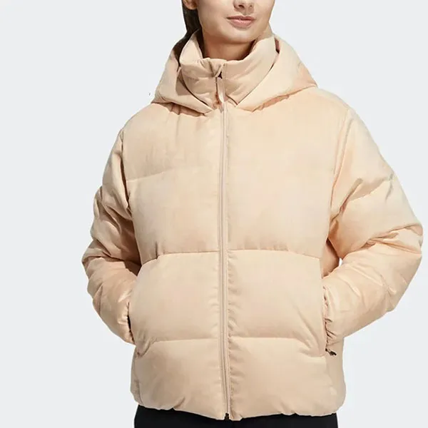 Áo Khoác Phao Adidas KOD20 Women's Down Faux Suede Puffy Down Jacket Màu Kem Size M