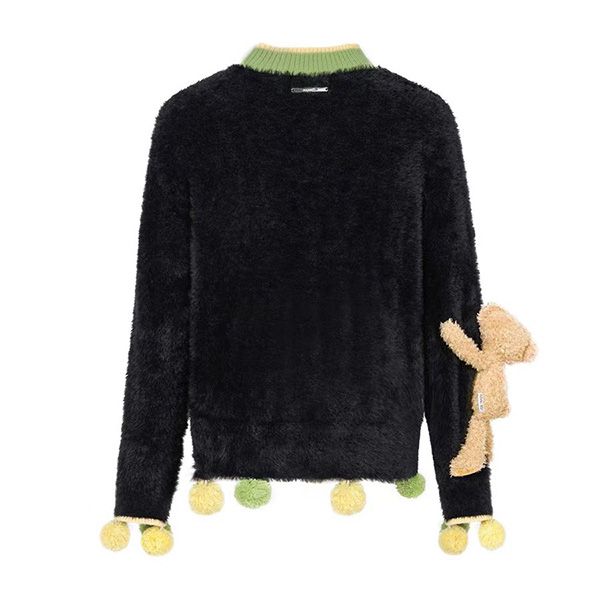 Áo Len 13 De Marzo Mohair Ball Sweater FR-JX-537 Màu Đen Size S - 3