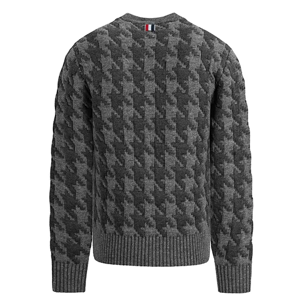 Áo Len Thom Browne Houndstood Pattern Grey MKA421A Y9017 055 Màu Xám