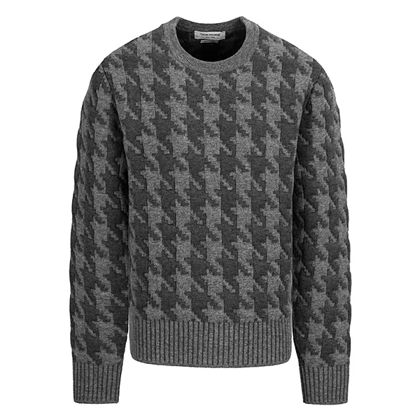 Áo Len Thom Browne Houndstood Pattern Grey MKA421A Y9017 055 Màu Xám