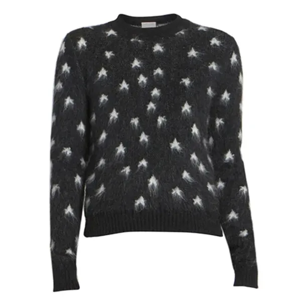 Áo Len Nữ Yves Saint Laurent YSL Saint Laurent Star Print Mohair Sweater Màu Đen Size S - Thời trang - Vua Hàng Hiệu
