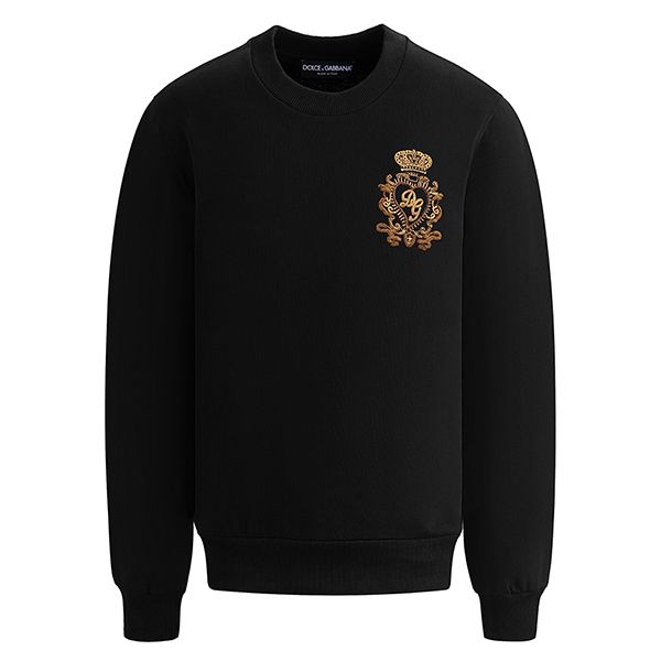 Áo Nỉ Nam Dolce & Gabbana D&G DG Crown Logo G9OW6Z G7TWL Sweater Màu Đen Size 44 - 1
