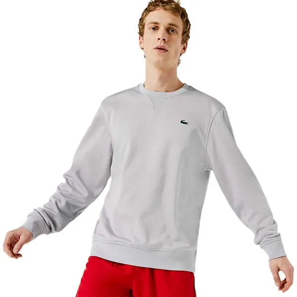 Áo Nỉ Lacoste Men's Fleece Sweatshirt Grey SH6782 00 Màu Xám Size S