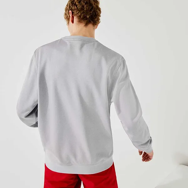 Áo Nỉ Lacoste Men's Fleece Sweatshirt Grey SH6782 00 Màu Xám Size S