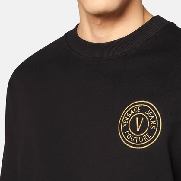 Áo Nỉ Versace Jeans Couture Gold Logo-patch 73GAIT07 CF00T G89 Màu Đen Size M