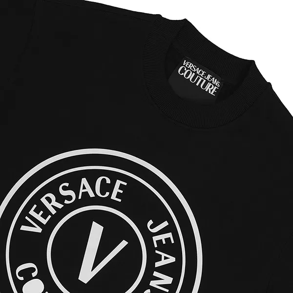 Áo Nỉ Versace Jeans Couture V Emblem Logo 73GAIT22 CF00T 899 Màu Đen Size M