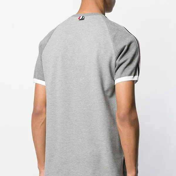 Áo Phông Thom Browne Piqué Raglan-Sleeve T-Shirt MJS112A00050 Màu Ghi Size 1 - Thời trang - Vua Hàng Hiệu
