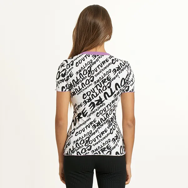 Áo Phông Versace Jeans Couture Logo Printed 73HAH608 JS129 003 Màu Đen Trắng Size XXS - Thời trang - Vua Hàng Hiệu