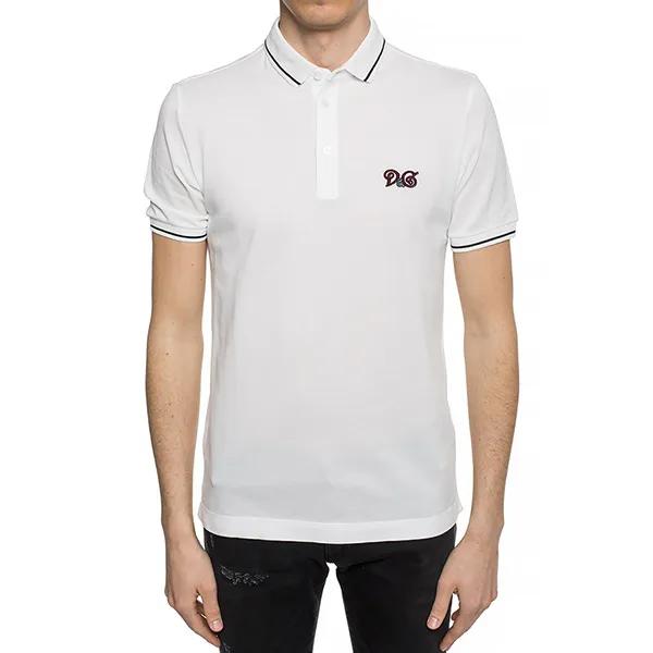 Áo Polo Nam Dolce & Gabbana D&G Polo Shirt G8HU6Z G7SCX W0800 Màu Trắng Size 46