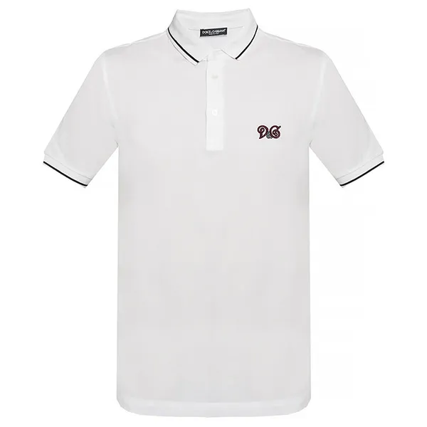 Áo Polo Nam Dolce & Gabbana D&G Polo Shirt G8HU6Z G7SCX W0800 Màu Trắng Size 46