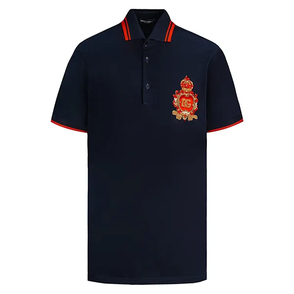 Áo Polo Nam Dolce & Gabbana D&G Logo Patch G5JL8T FU7EN Màu Xanh Đậm Size 48 - Thời trang - Vua Hàng Hiệu