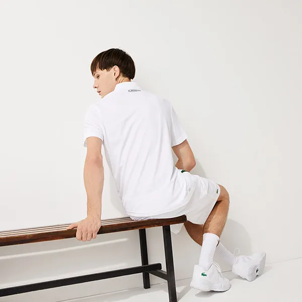 Áo Polo Lacoste Men's Lacoste SPORT Paneled Breathable Piqué Tennis DH2072 00 737 Màu Trắng Size 3