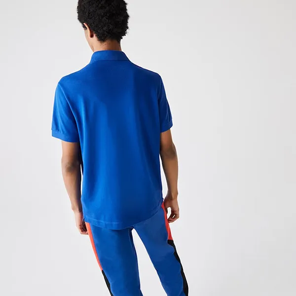 Áo Polo Men's Lacoste Paris Shirt Regular Fit Stretch Cotton Piqué PH5522 HJM Màu Xanh Size S