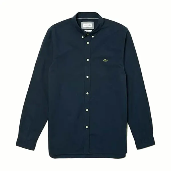 Áo Sơ Mi Lacoste Stretch Poplin CH5816 Màu Xanh Navy Size M