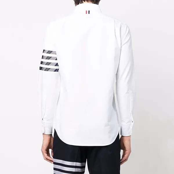 Áo Sơ Mi Thom Browne 4-Bar Buttoned MWL374A06177 Màu Trắng