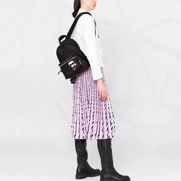 Balo Karl Lagerfeld Woman K/ikoni Zipped Backpack Màu Đen
